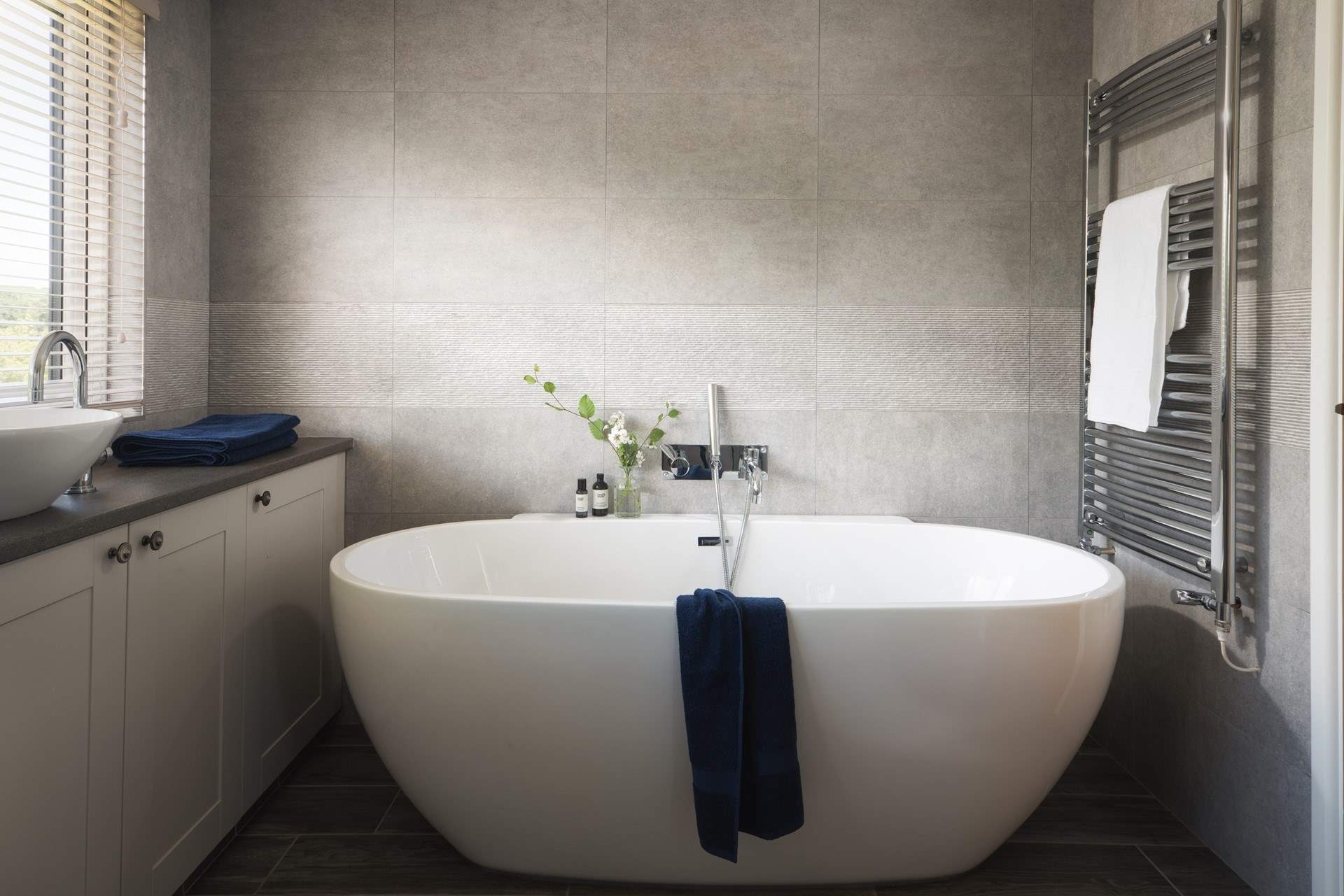 The en suite has a double-ended bath, perfect for one or two!