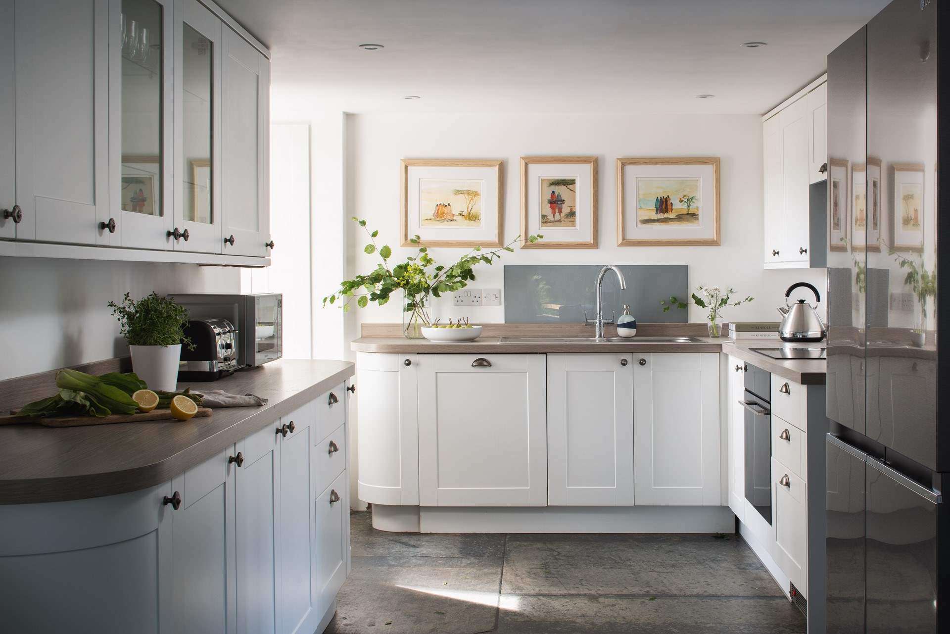 The stylish kitchen has all you need to cook up a scrummy holiday feast.