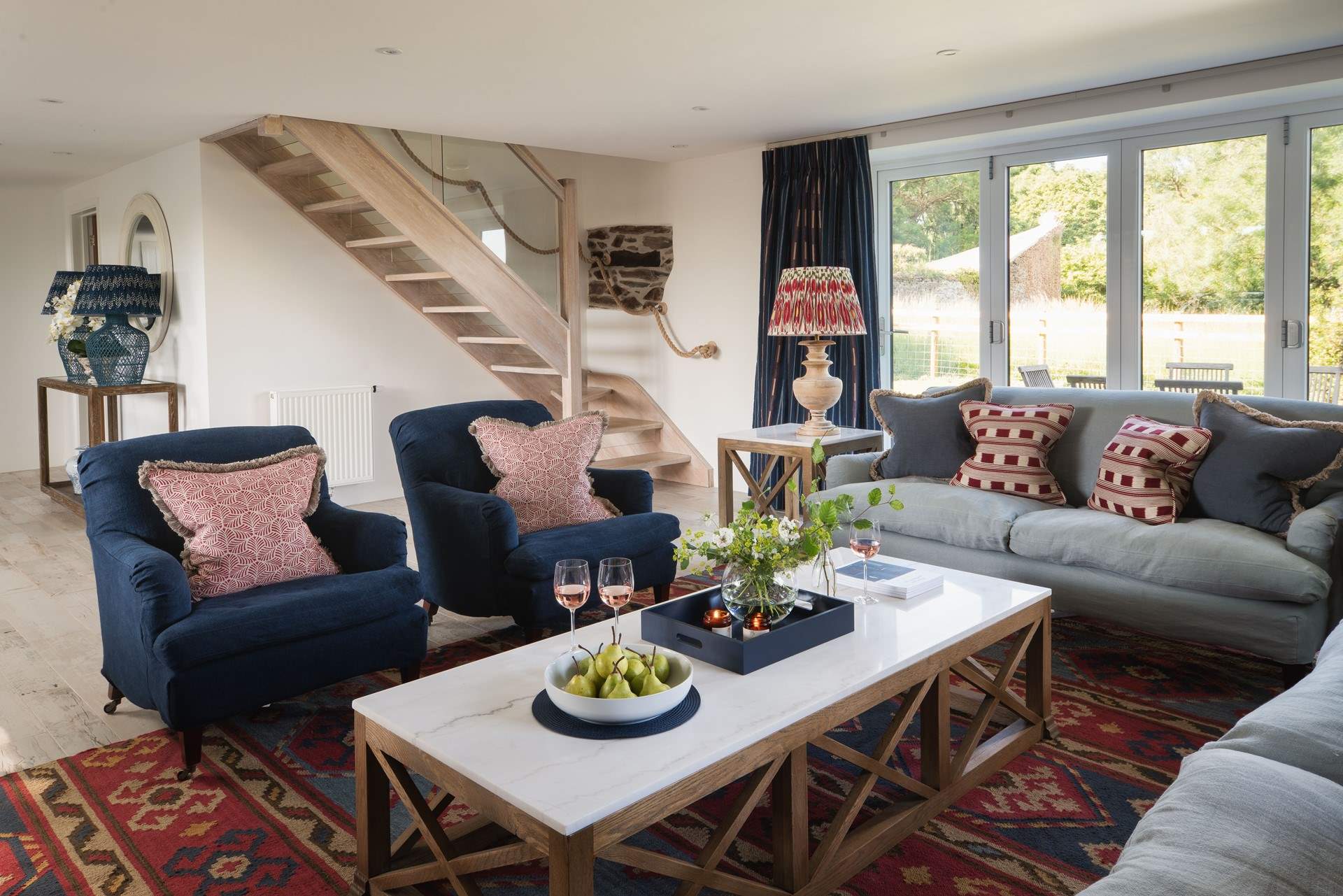 Open plan living is the order of the day.