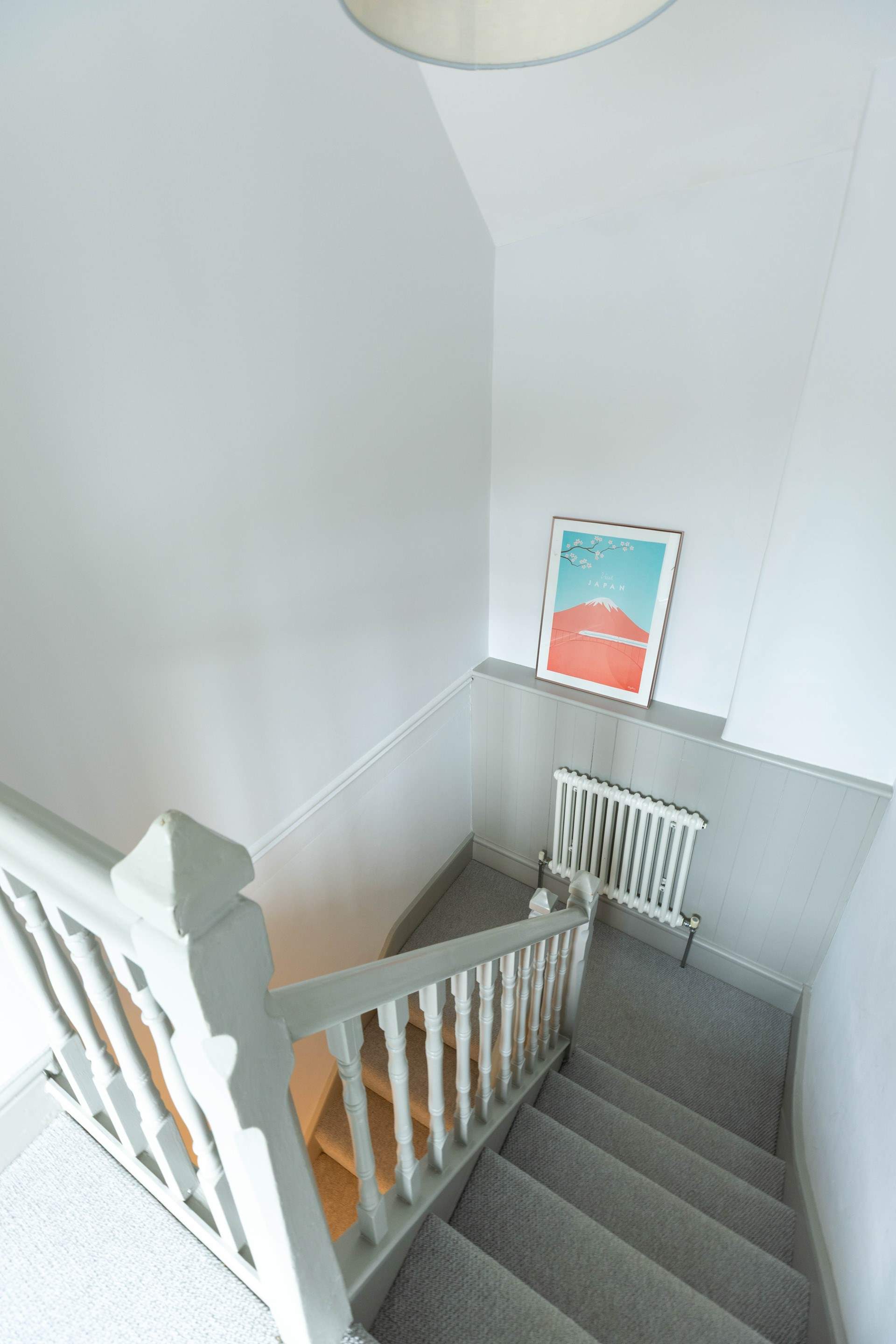 These stairs take you to the twin and double bedrooms. 