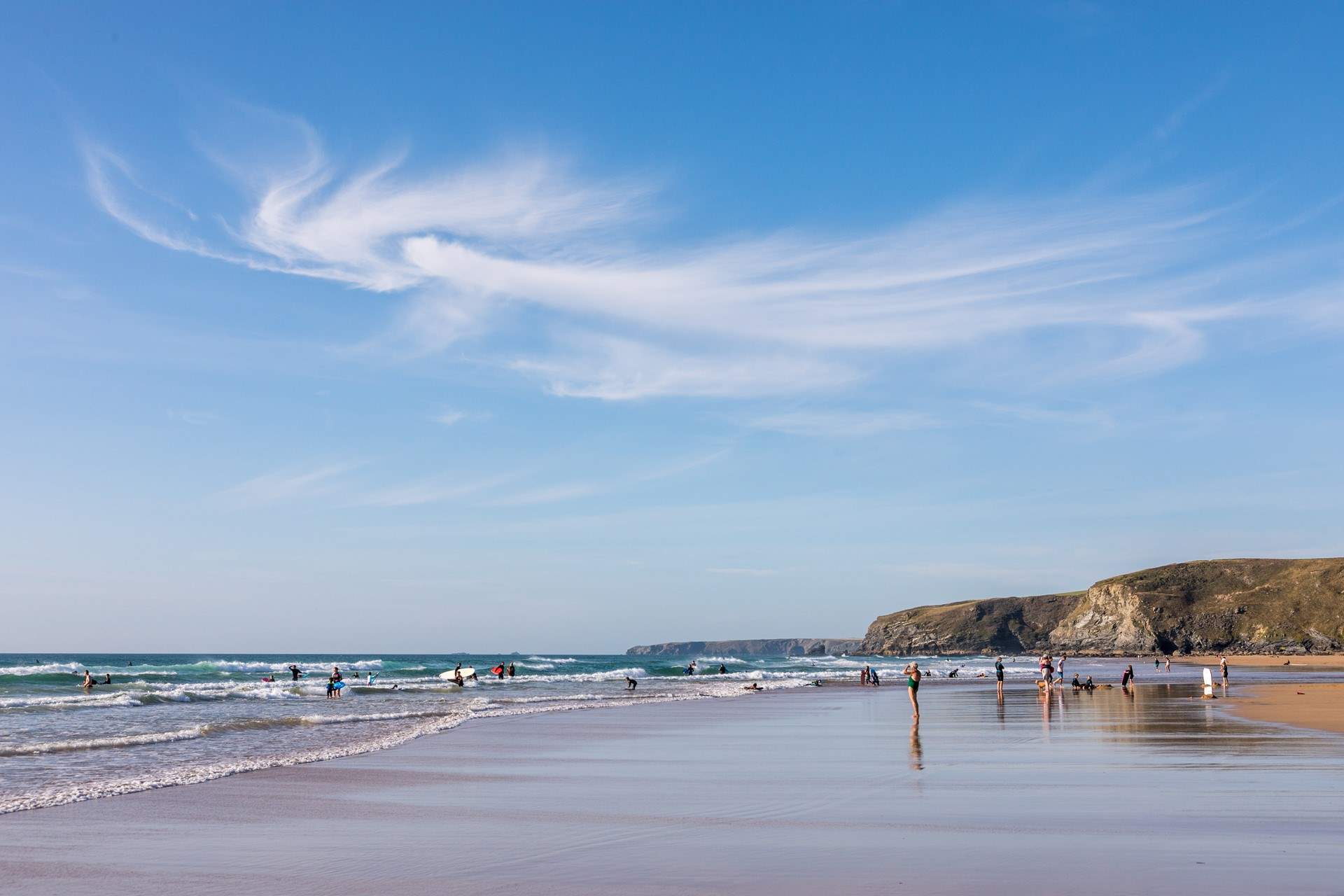 Watergate Bay is only a short drive away but is another stunning beach along this coastline.