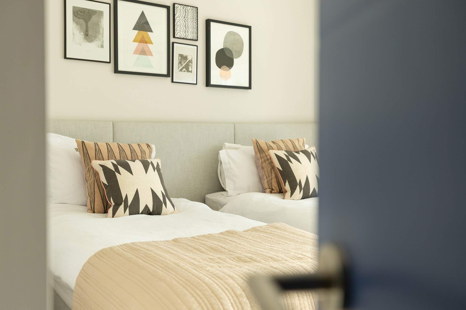 Calming hues throughout. 