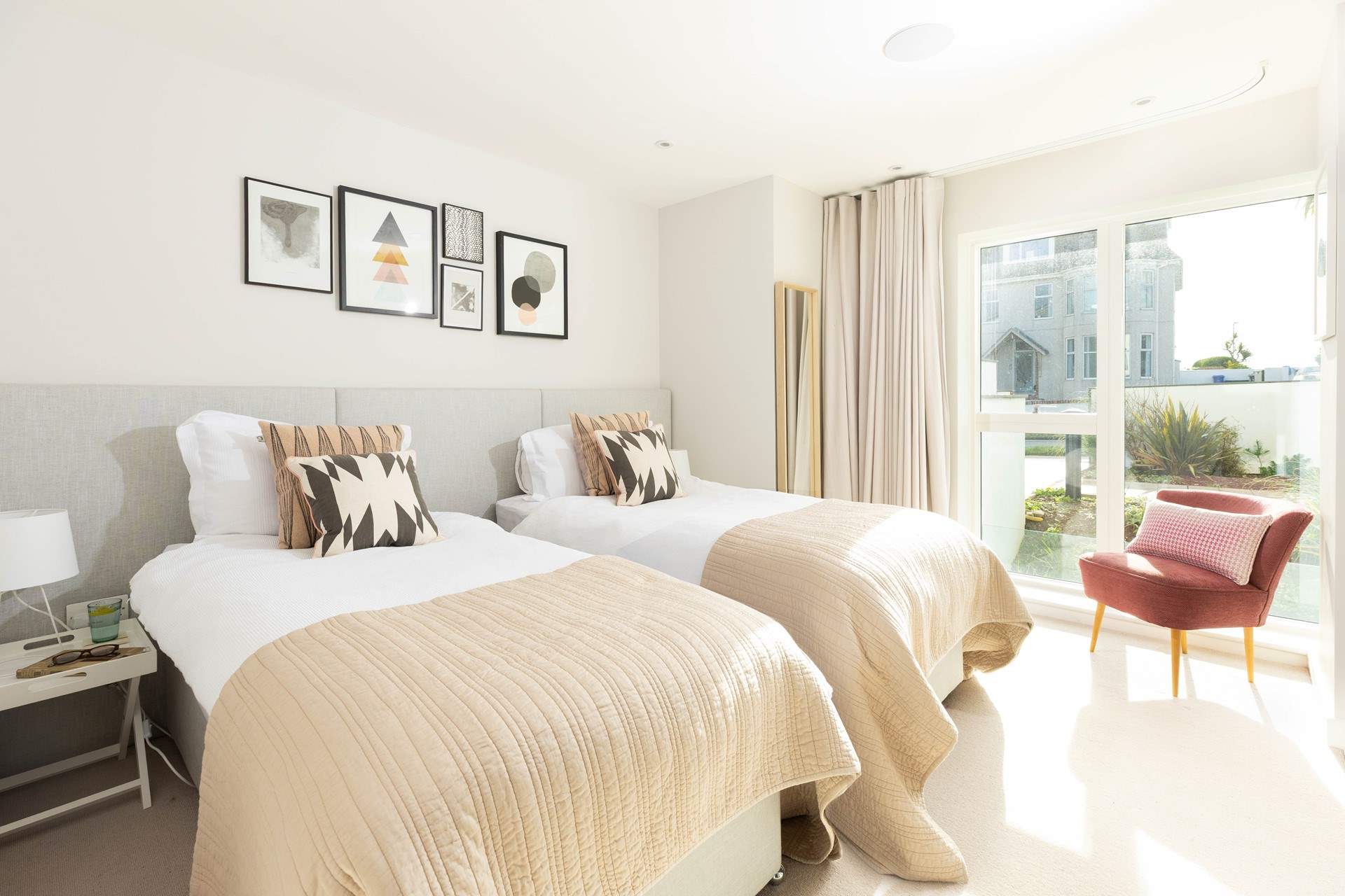 This bedroom can be set up as twins or a super-king double, whichever you prefer. 