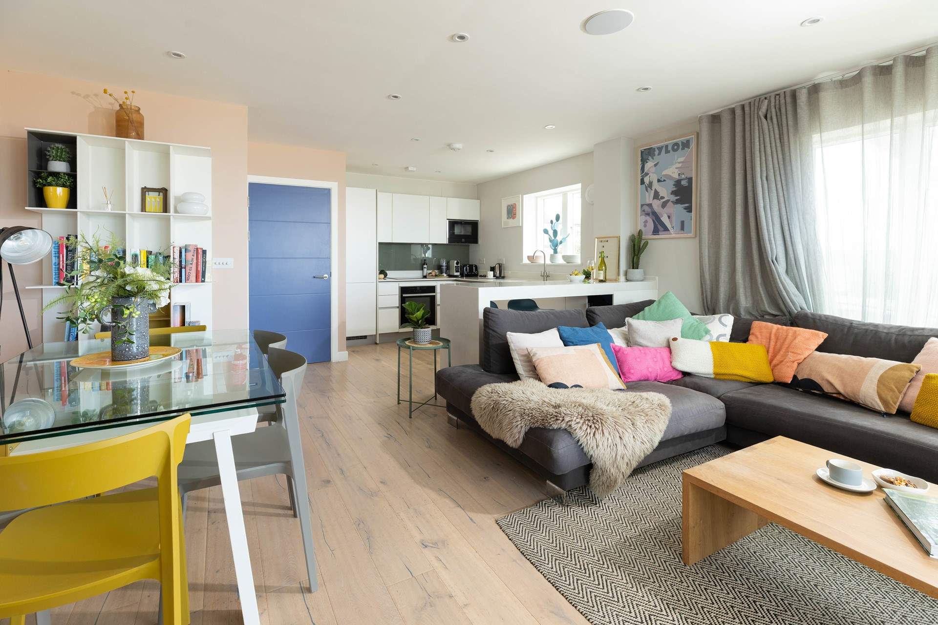 The open plan living space is light and airy, really making the most of the outlook. 