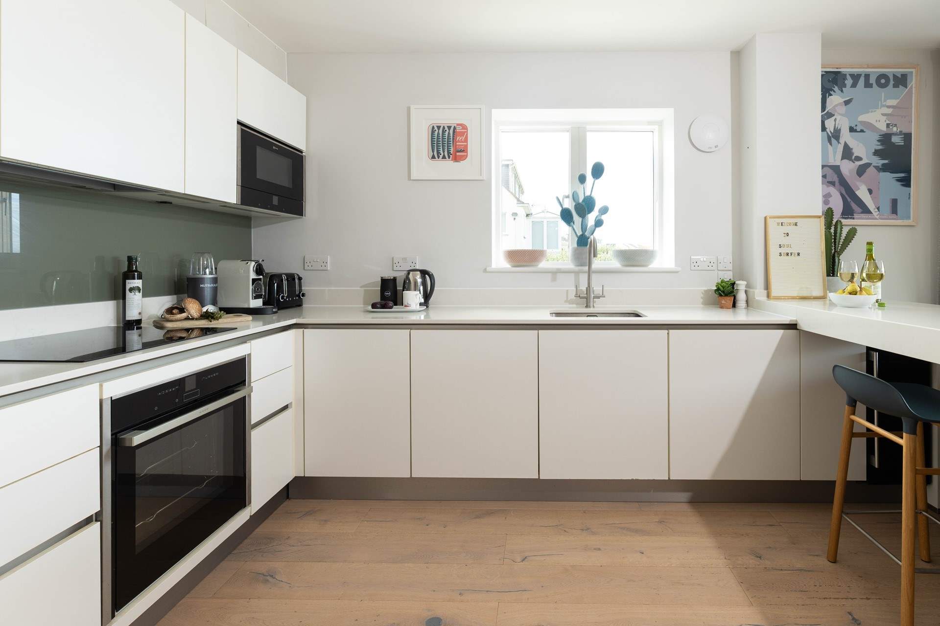 The kitchen is so well-equipped, it even has a Nutribullet to make your morning smoothies with. 