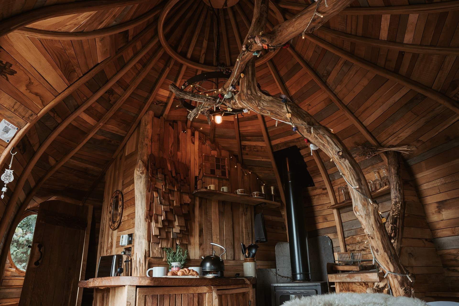 Fall asleep to twinkling fairy lights overhead.