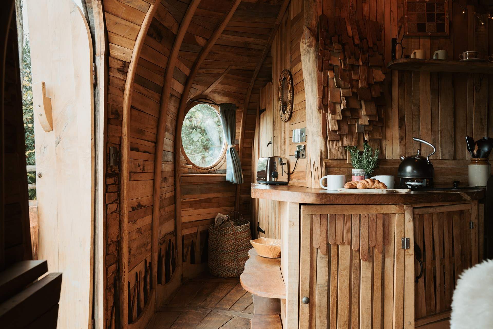 Earthy tones create a sense of calm from the moment you arrive.
