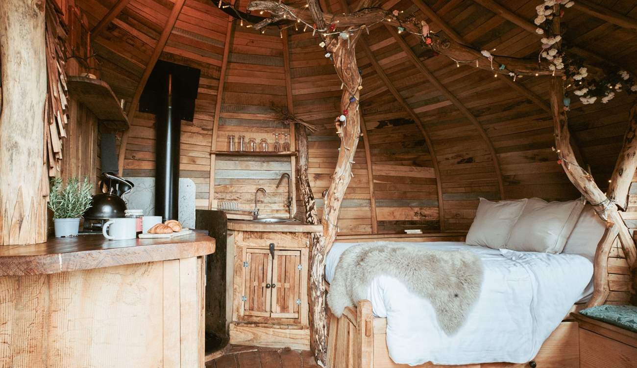  This enchanting hideout blends comfort with a deep sense of calm.