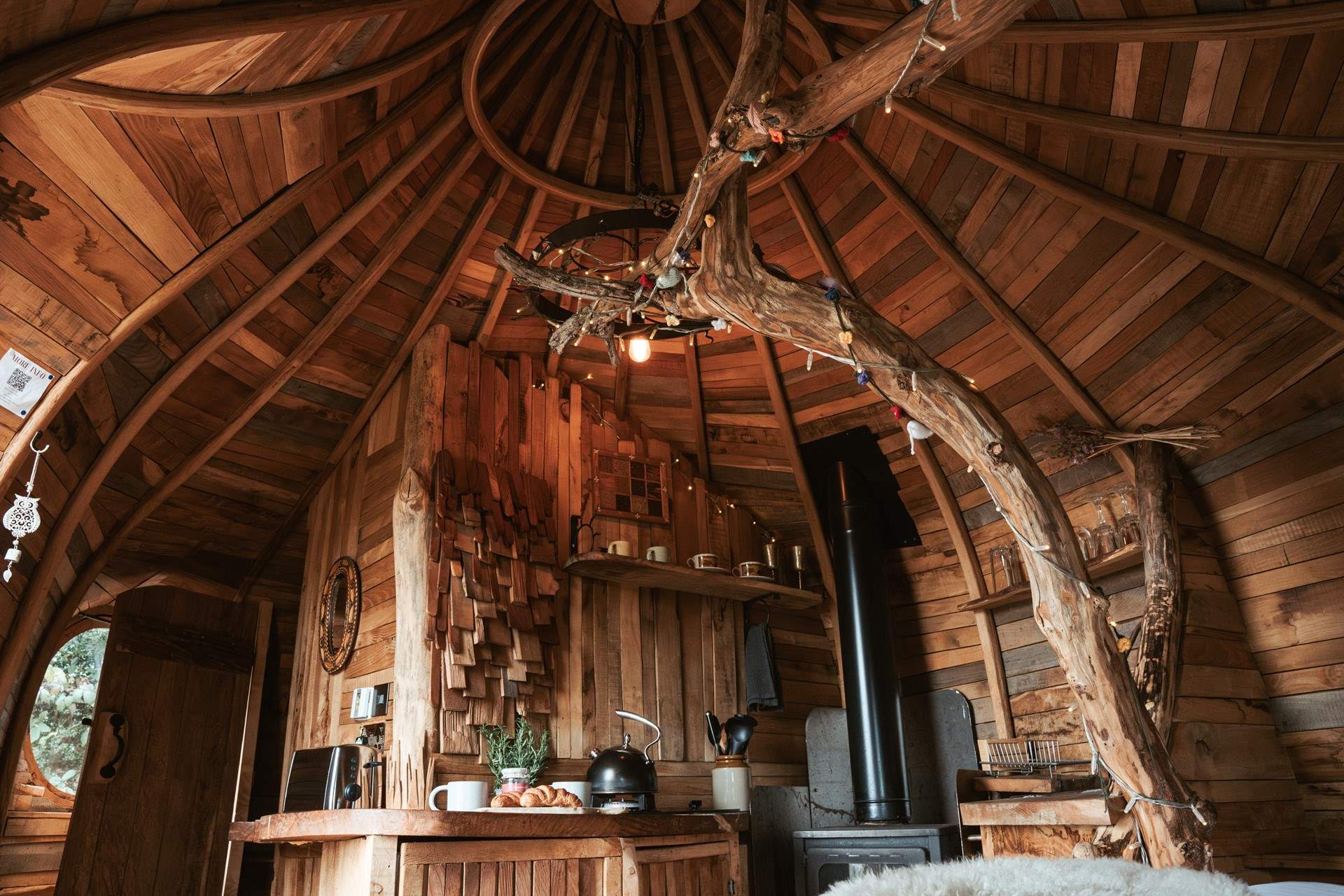 Fall asleep to twinkling fairy lights overhead.