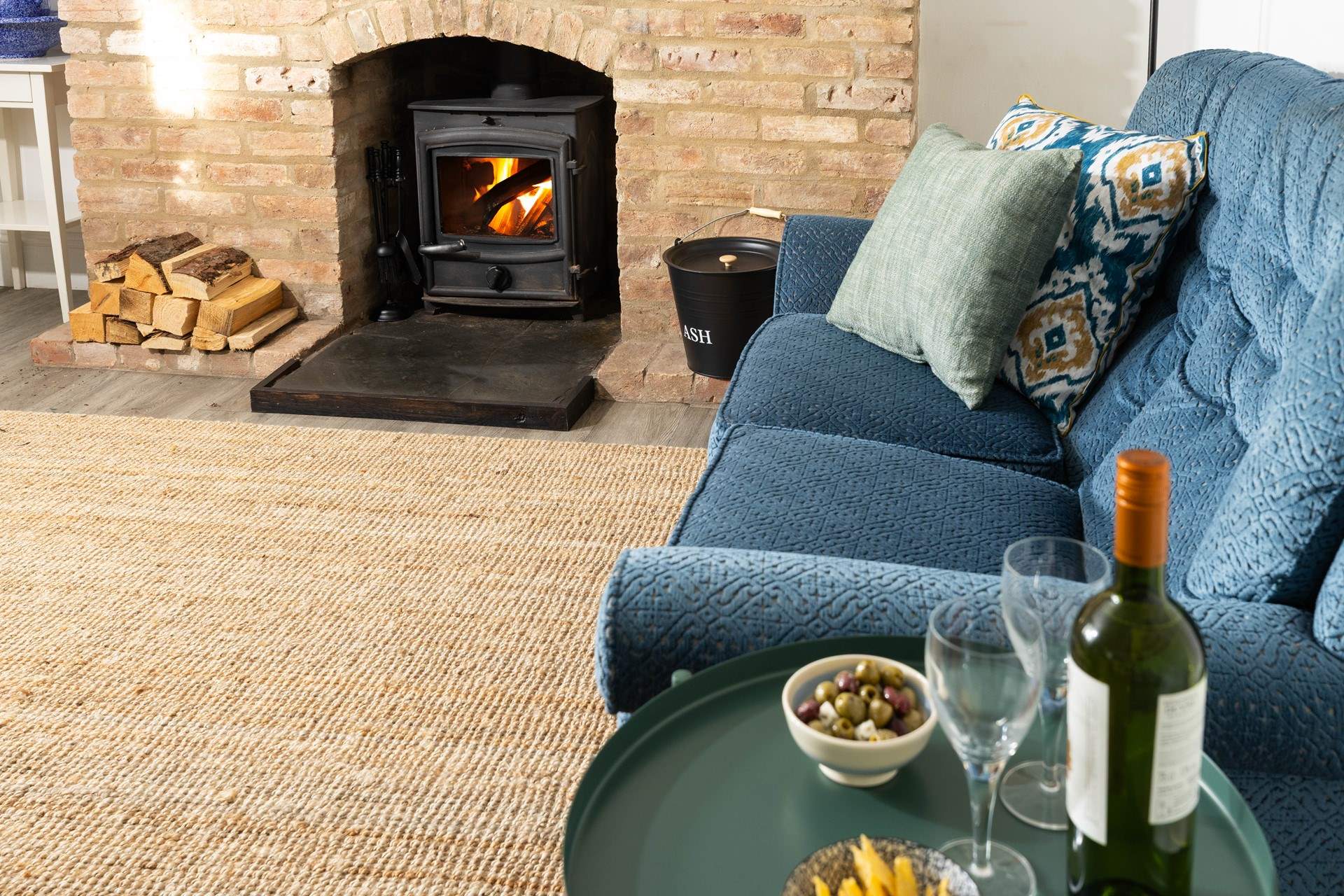 The wood-burner will keep you toasty.