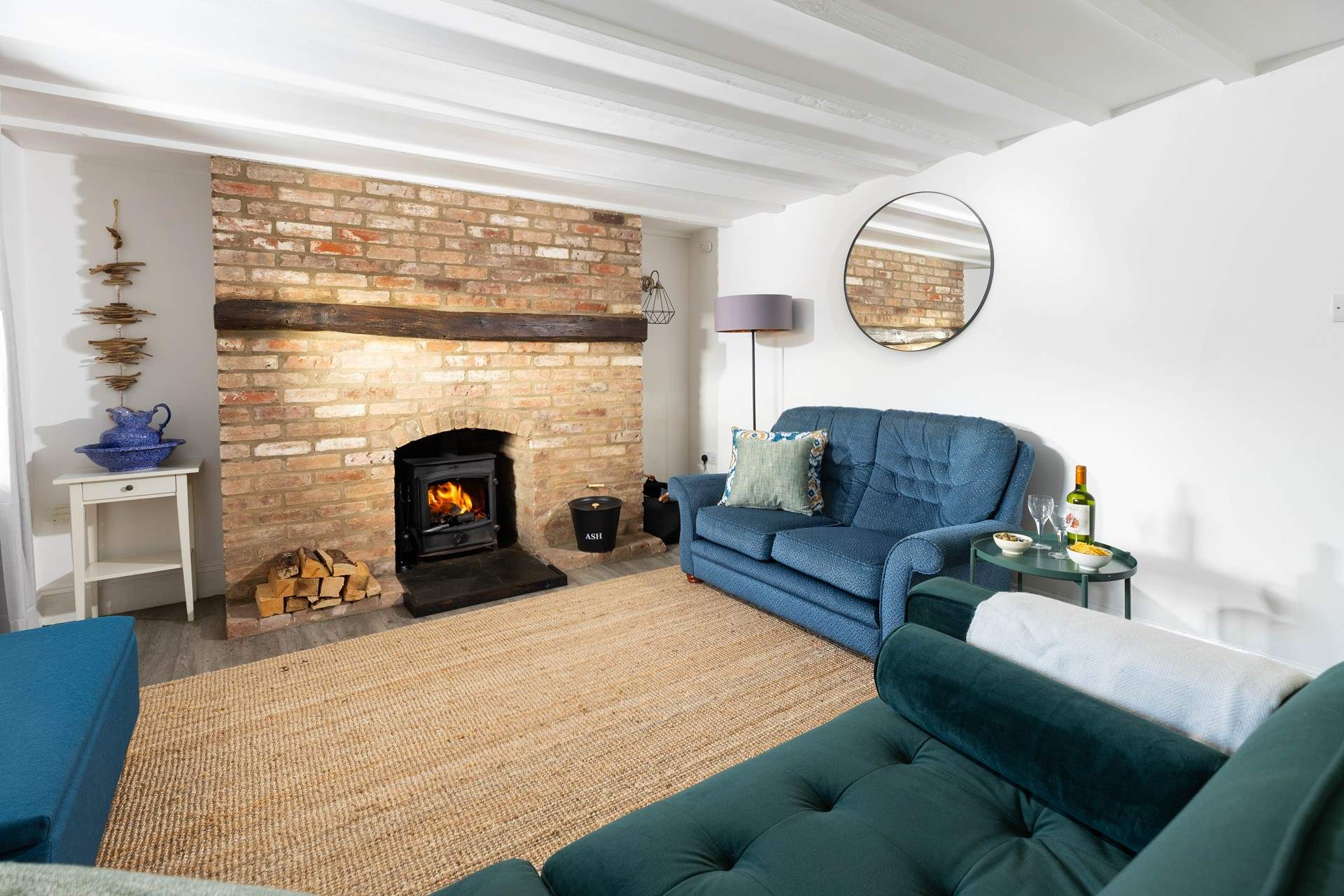 Original features blend perfectly with stylish furnishings in the snug.