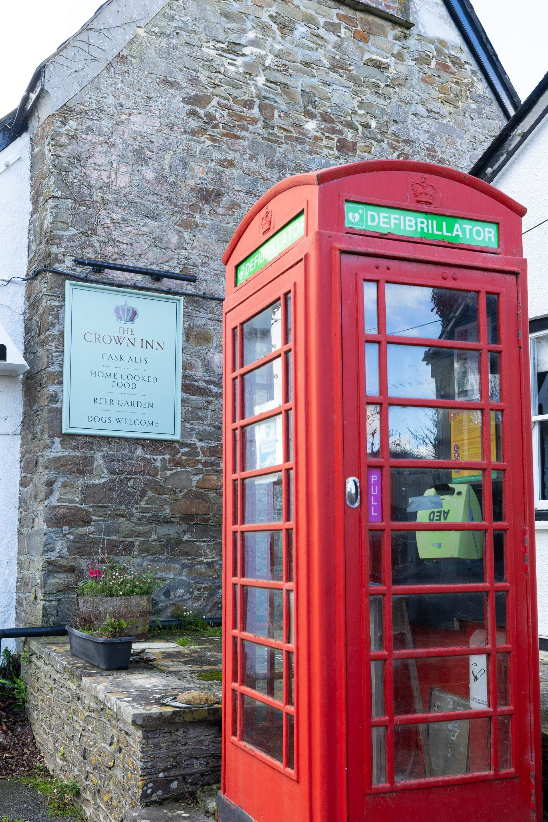 The traditional phone box has been put to good use here!