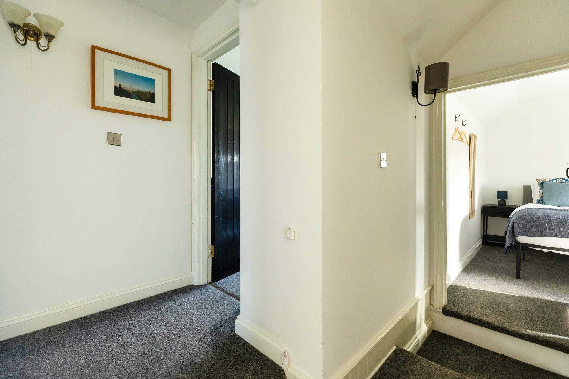 There is a step up from the landing to the bedrooms and a further step up to the family bathroom for bedrooms 2, 3 and 4.