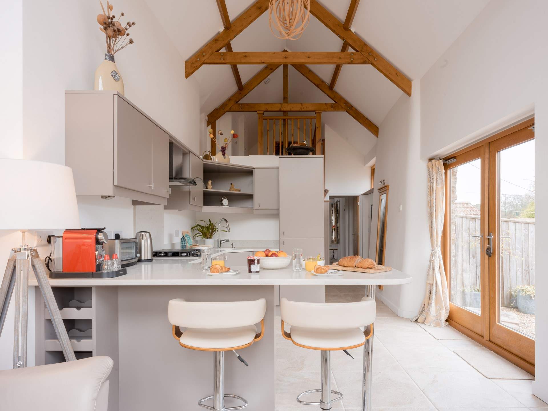 Hints of the historic former stables are still on show and you will find the doors out to your private patio area lead straight off the living space.