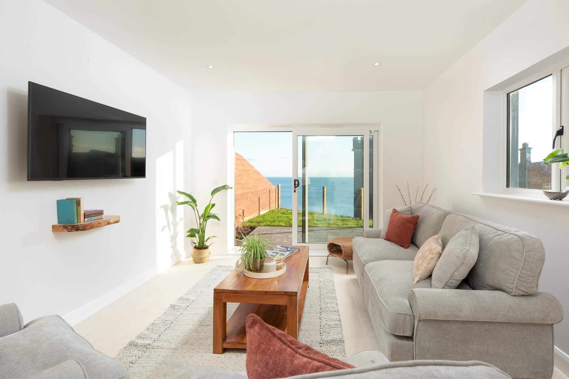 Pull back the sliding door and let the outside in.