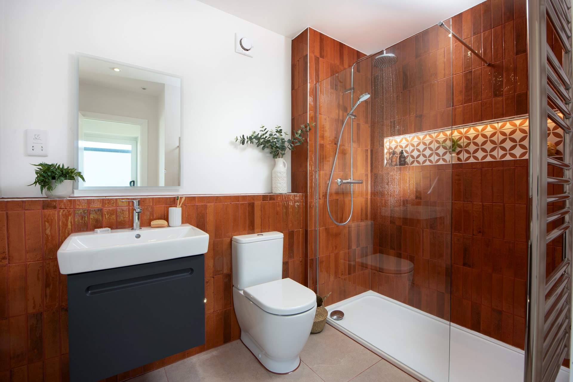 A stylish shower-room, can be found on the first floor.