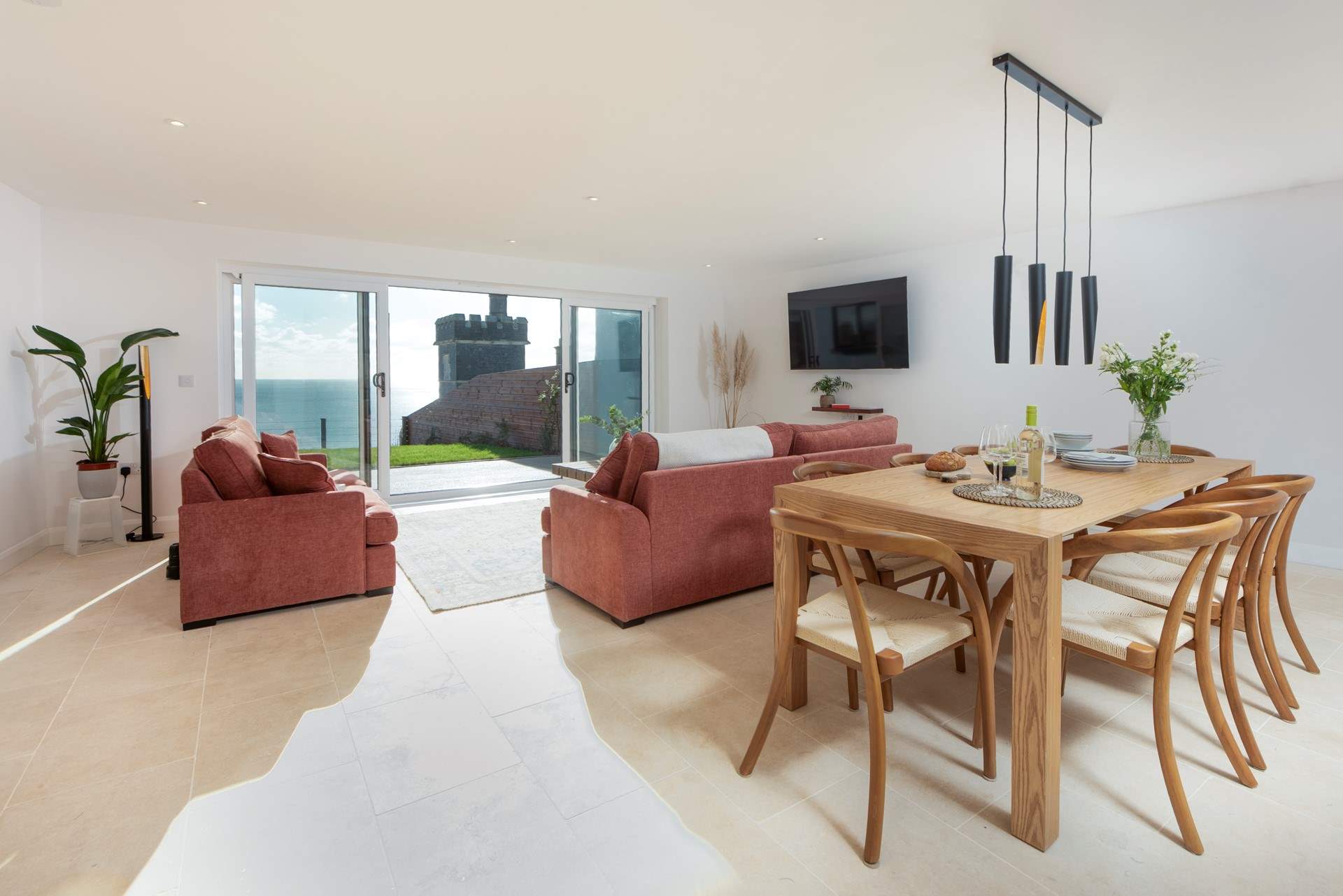 The open plan living-room is really spacious.