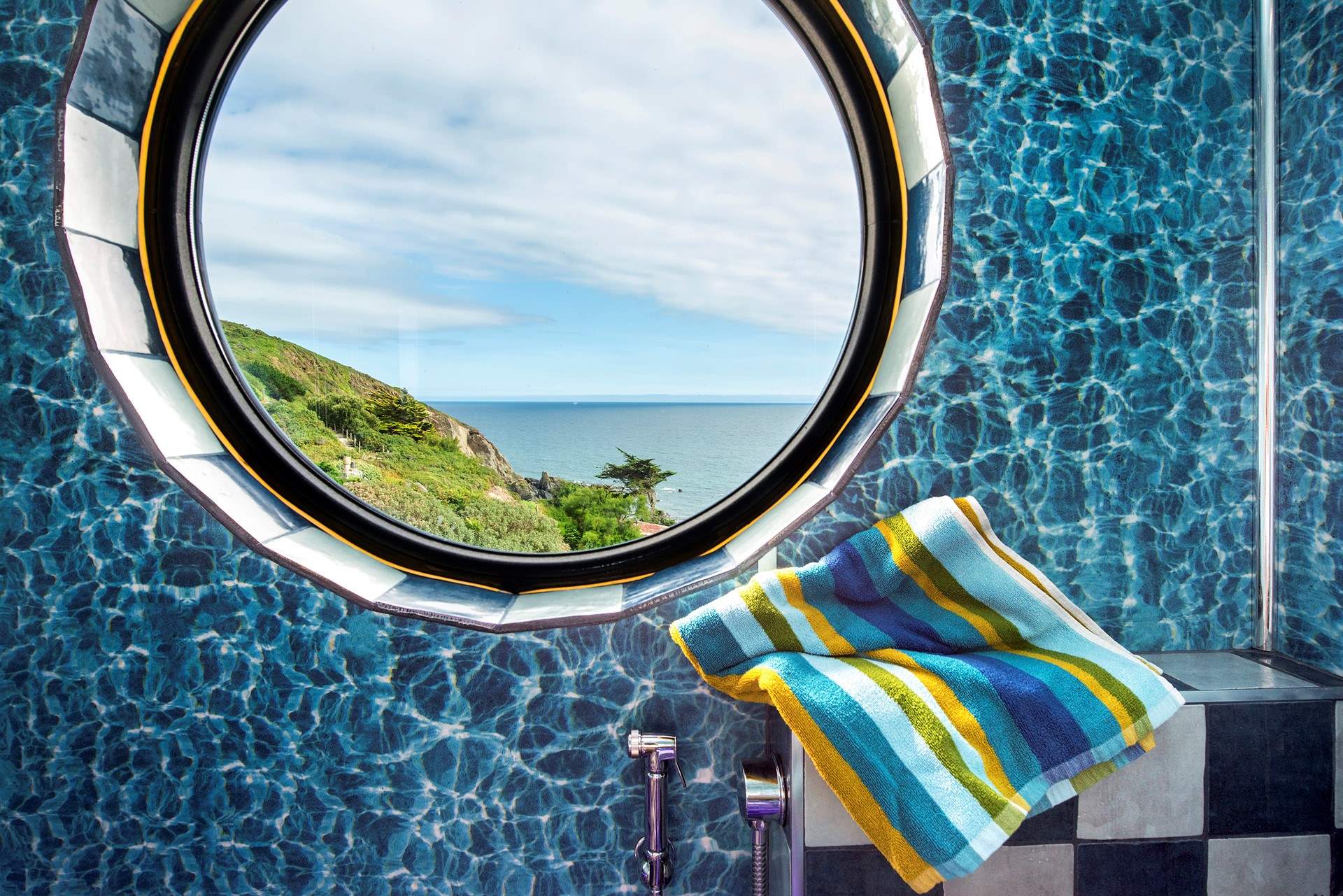 After a day at the beach, relax and unwind in the steam room.