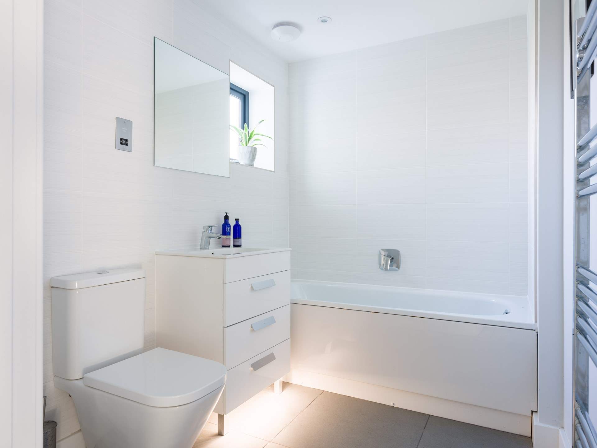 The family bathroom can be found on the ground floor with a handy heated towel rail.