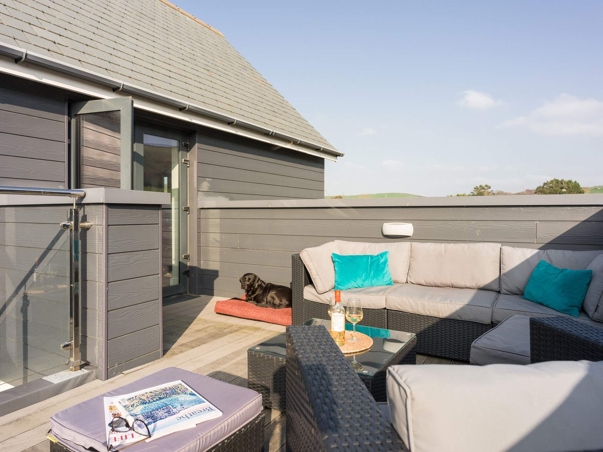 You will find this lovely sunny terrace off the open plan living area - what a treat!