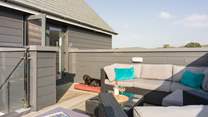 You will find this lovely sunny terrace off the open plan living area - what a treat!