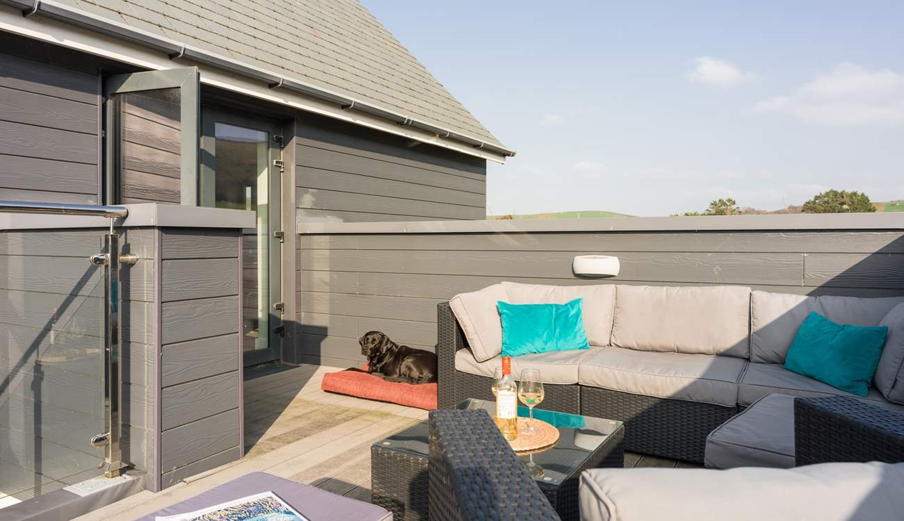 You will find this lovely sunny terrace off the open plan living area - what a treat!