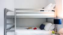 Bedroom 3 has three-foot bunk-beds - perfect for young or old.