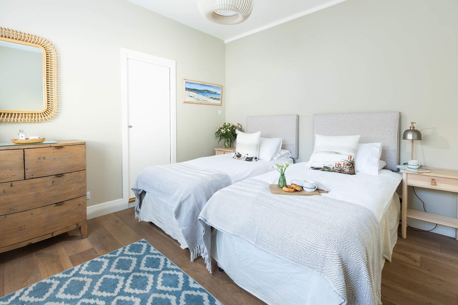 The twin bedroom is ideal for either children or adults. 