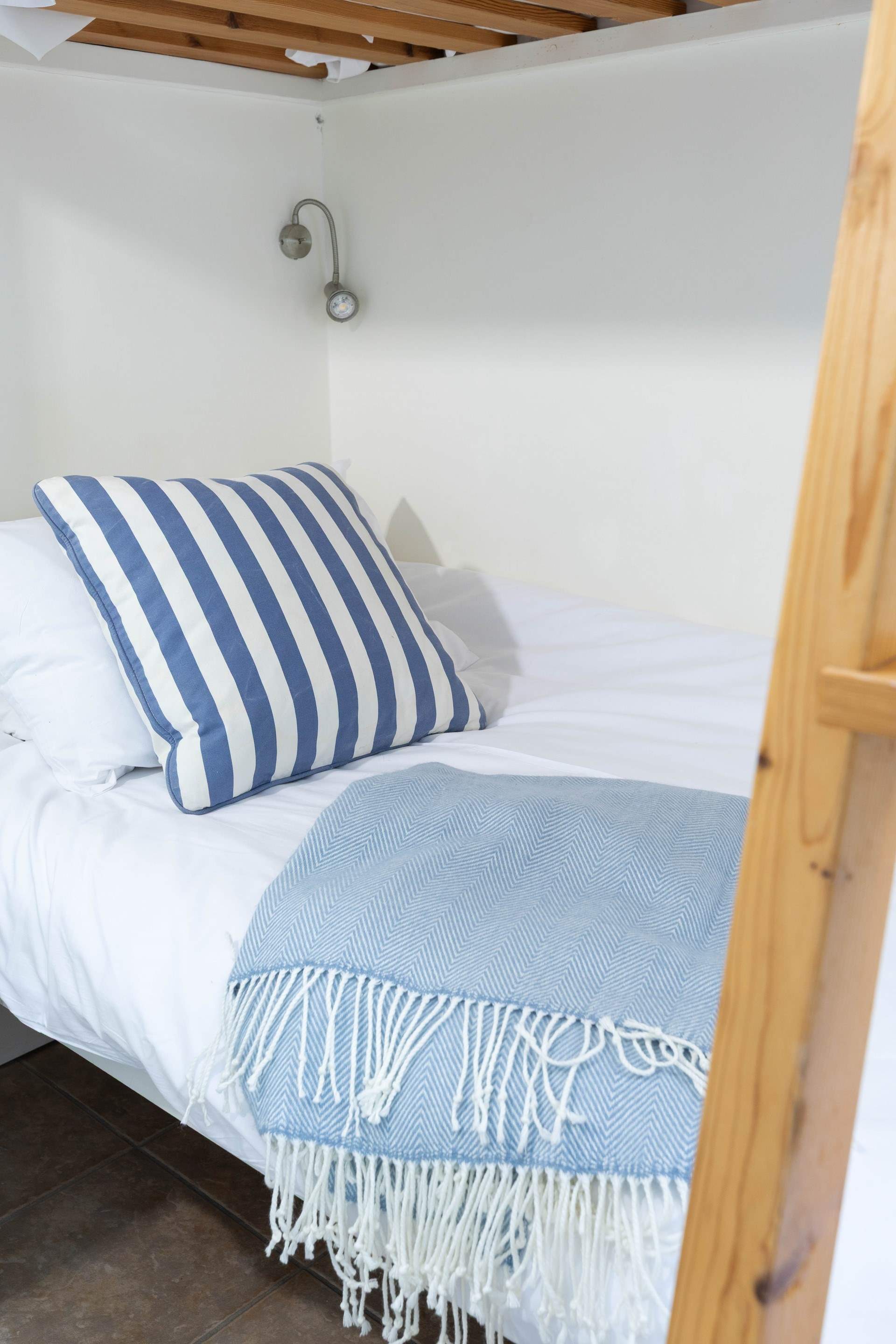 Blue tones to match the seaside location of St Mawes.