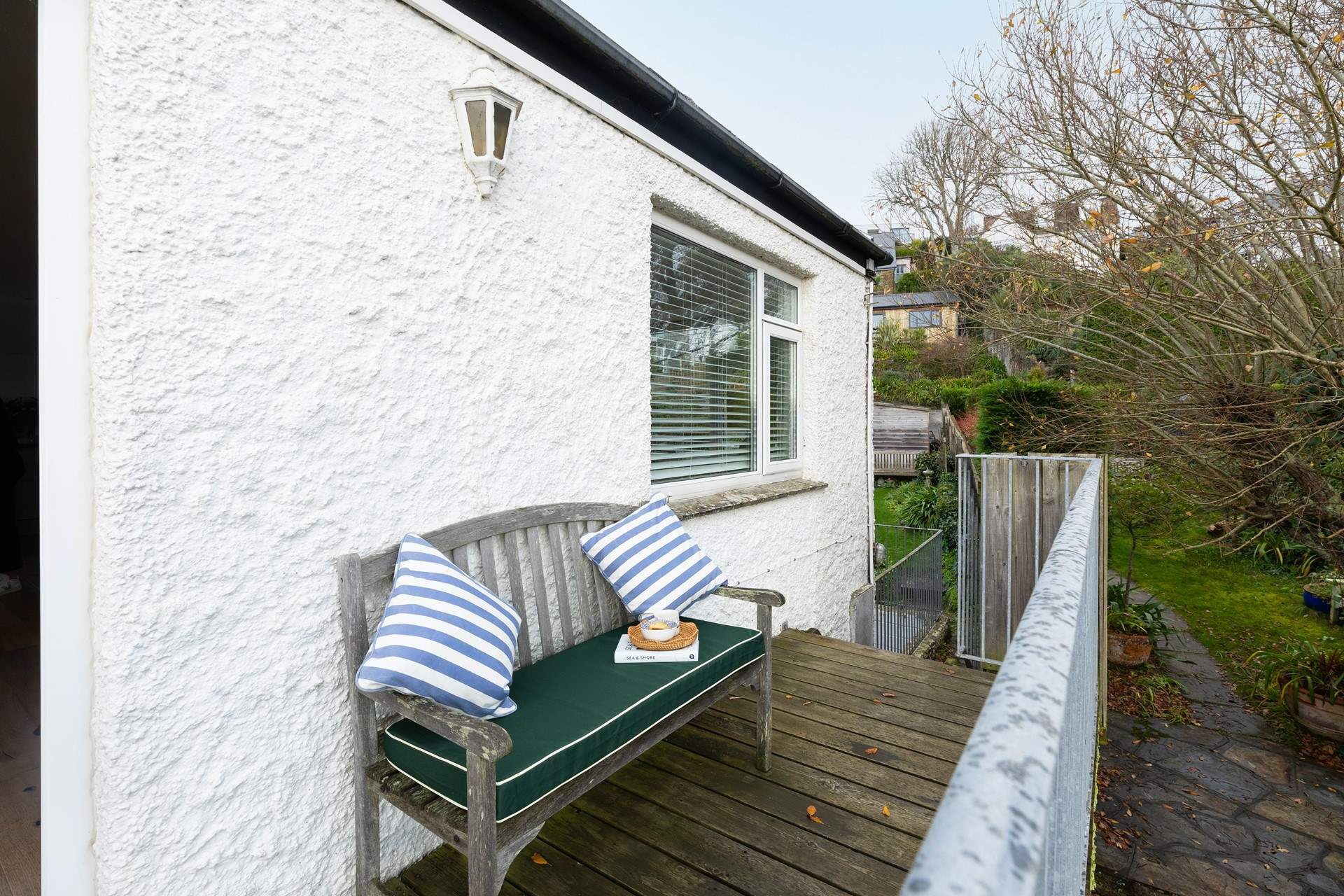 The balcony leads off the first floor so you can enjoy the great outdoors throughout the year. 