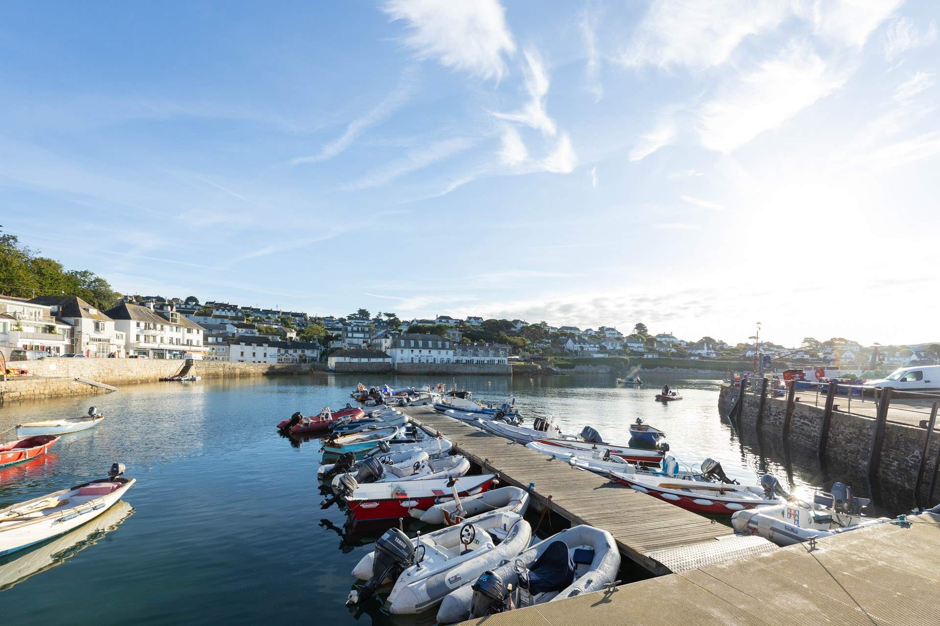 Wander down to the vibrant harbourside and watch the passenger ferry to Falmouth ply the waters. 