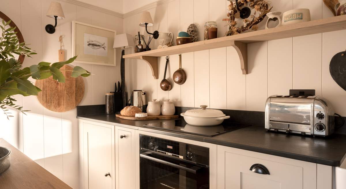 Amongst the appliances you will find a dishwasher, fridge, microwave, Nespresso coffee machine, toaster and an air fryer. 