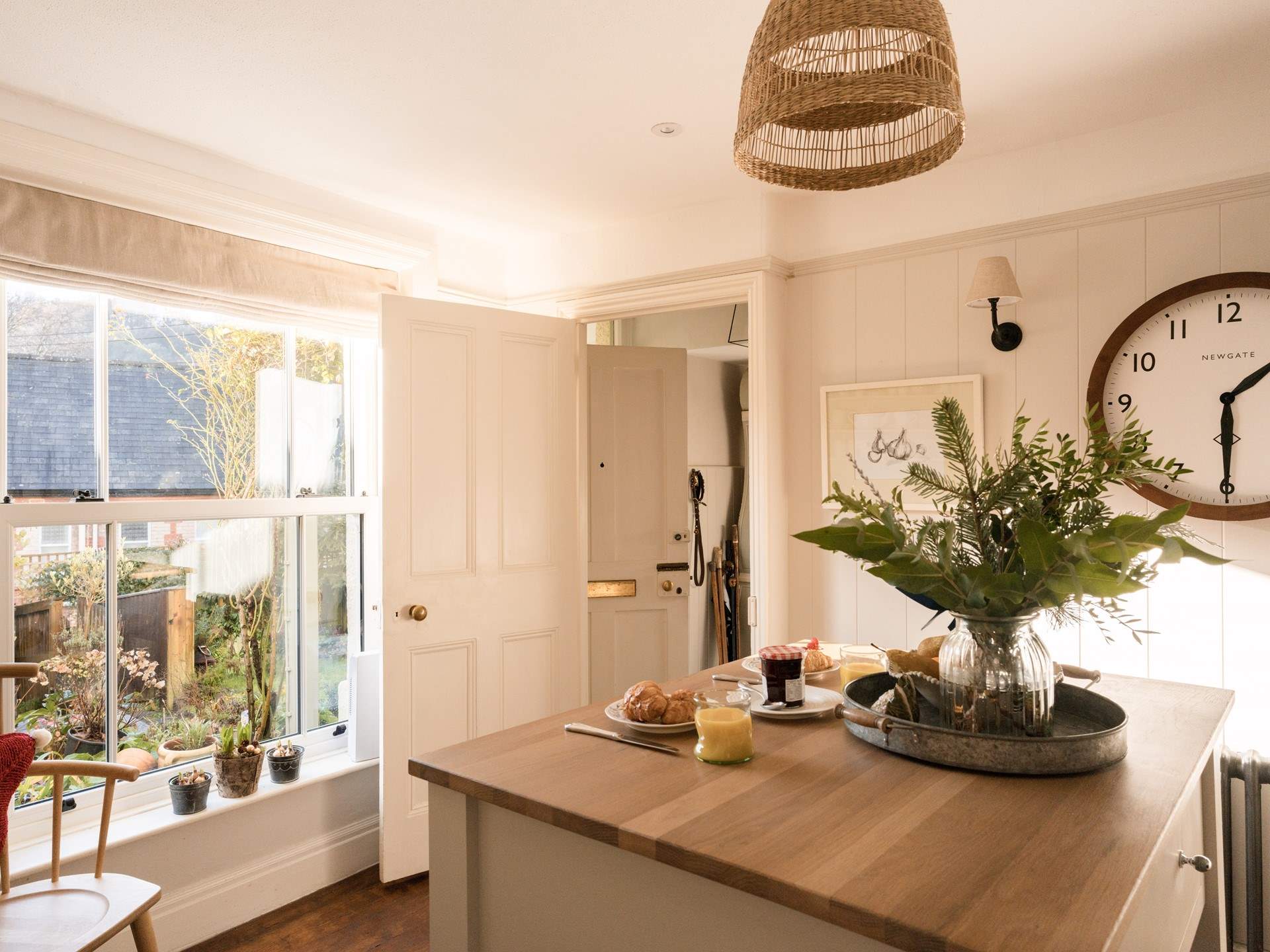 The kitchen is very light and airy, and enjoys a view out onto the front garden and patio.