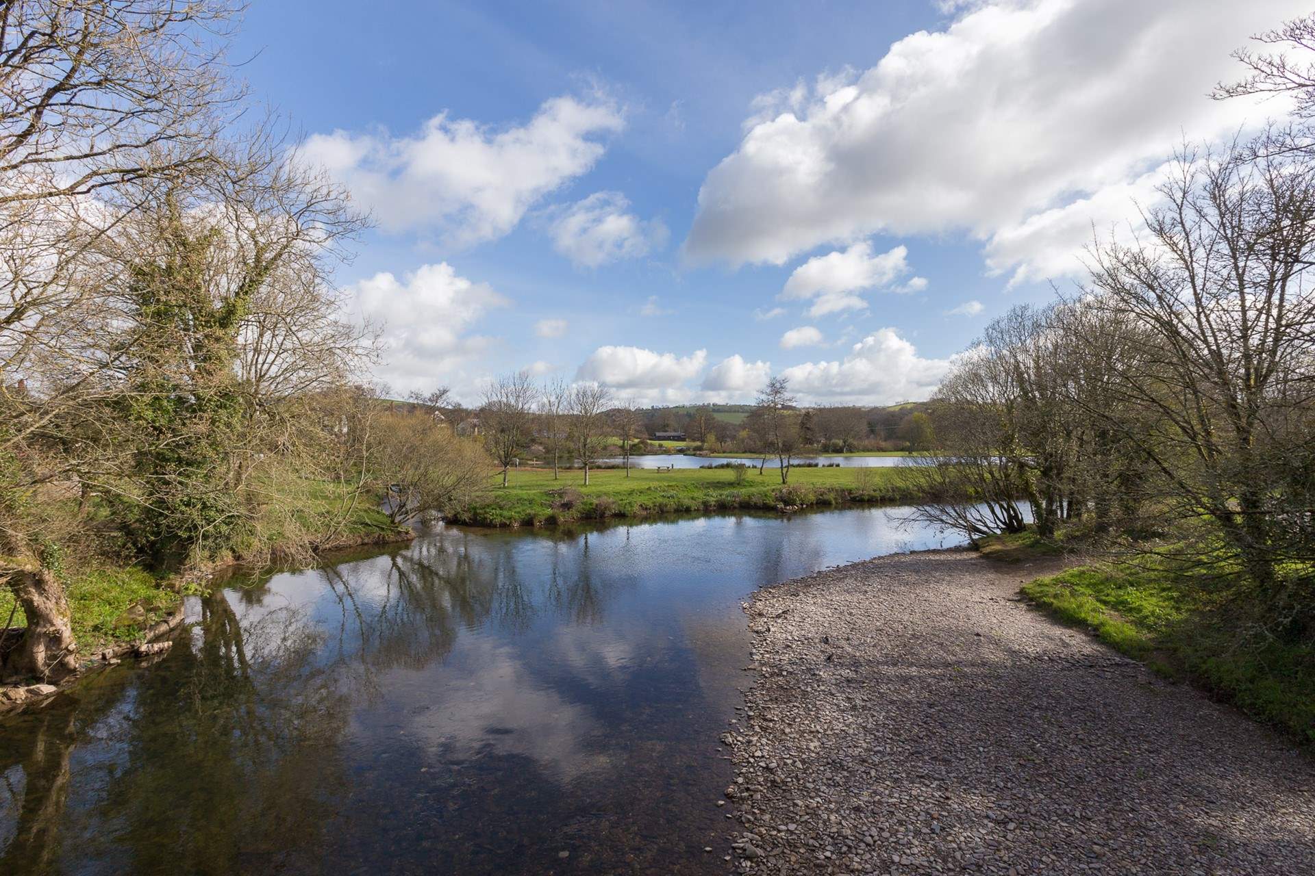 This is the river at Exebridge just a few miles from Dulverton. There is a good pub here too.