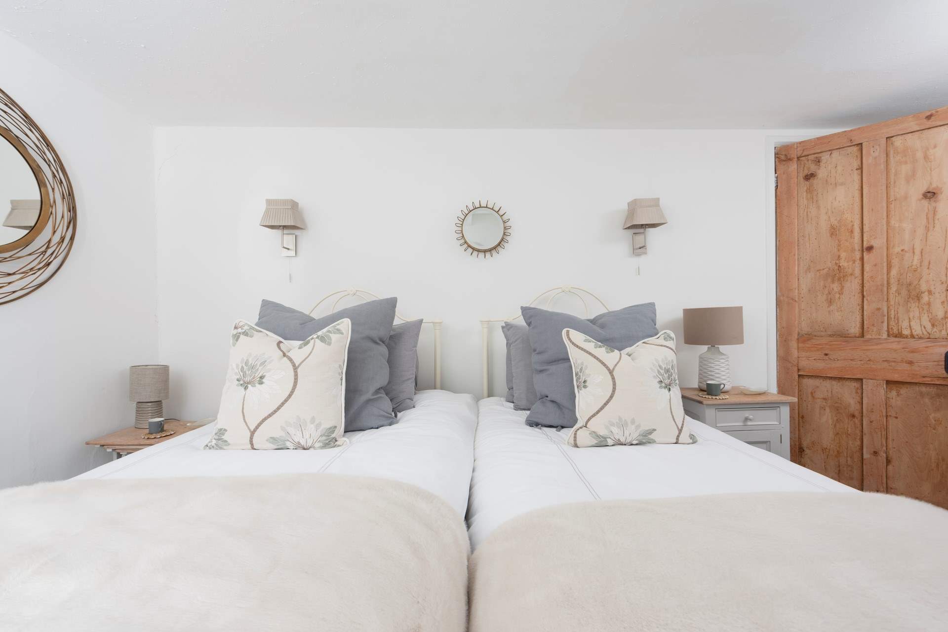 There are three beautifully appointed bedrooms at Rose End Cottage.