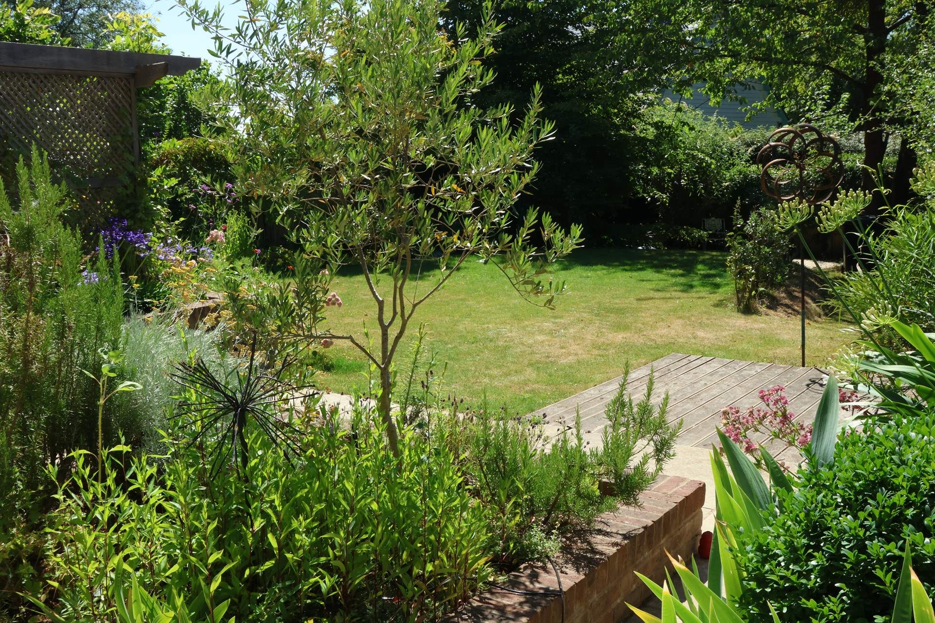 Catch the sun on the yoga platform.