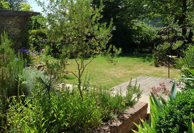 Catch the sun on the yoga platform.