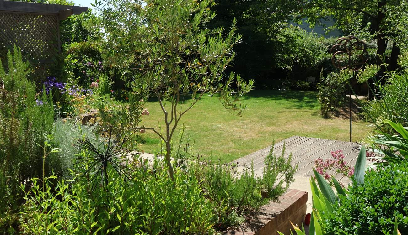 Catch the sun on the yoga platform.