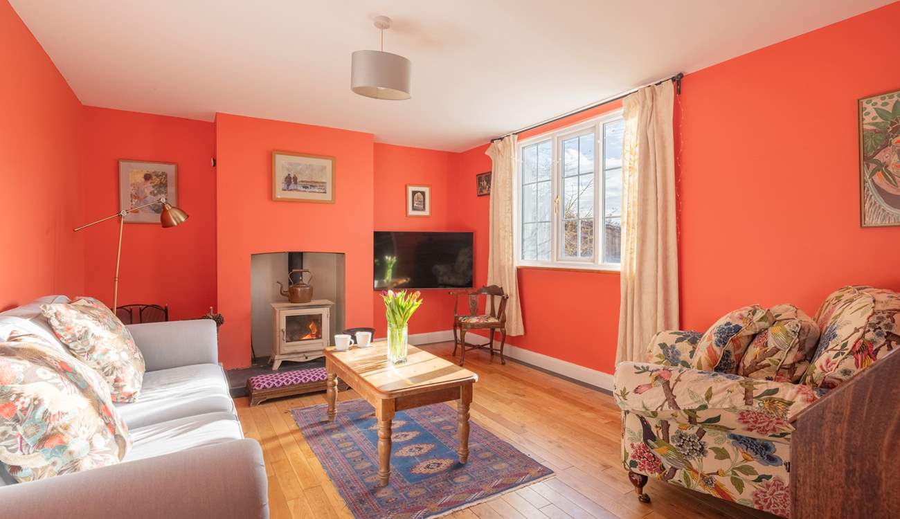 Enjoy cosy afternoons and evenings in front of the glowing wood-burner.