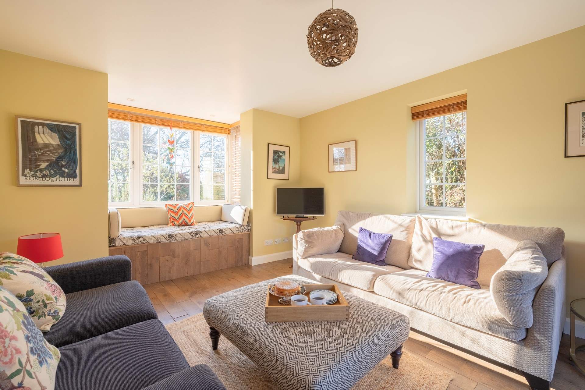 The second sitting-room is the perfect spot for afternoon tea.