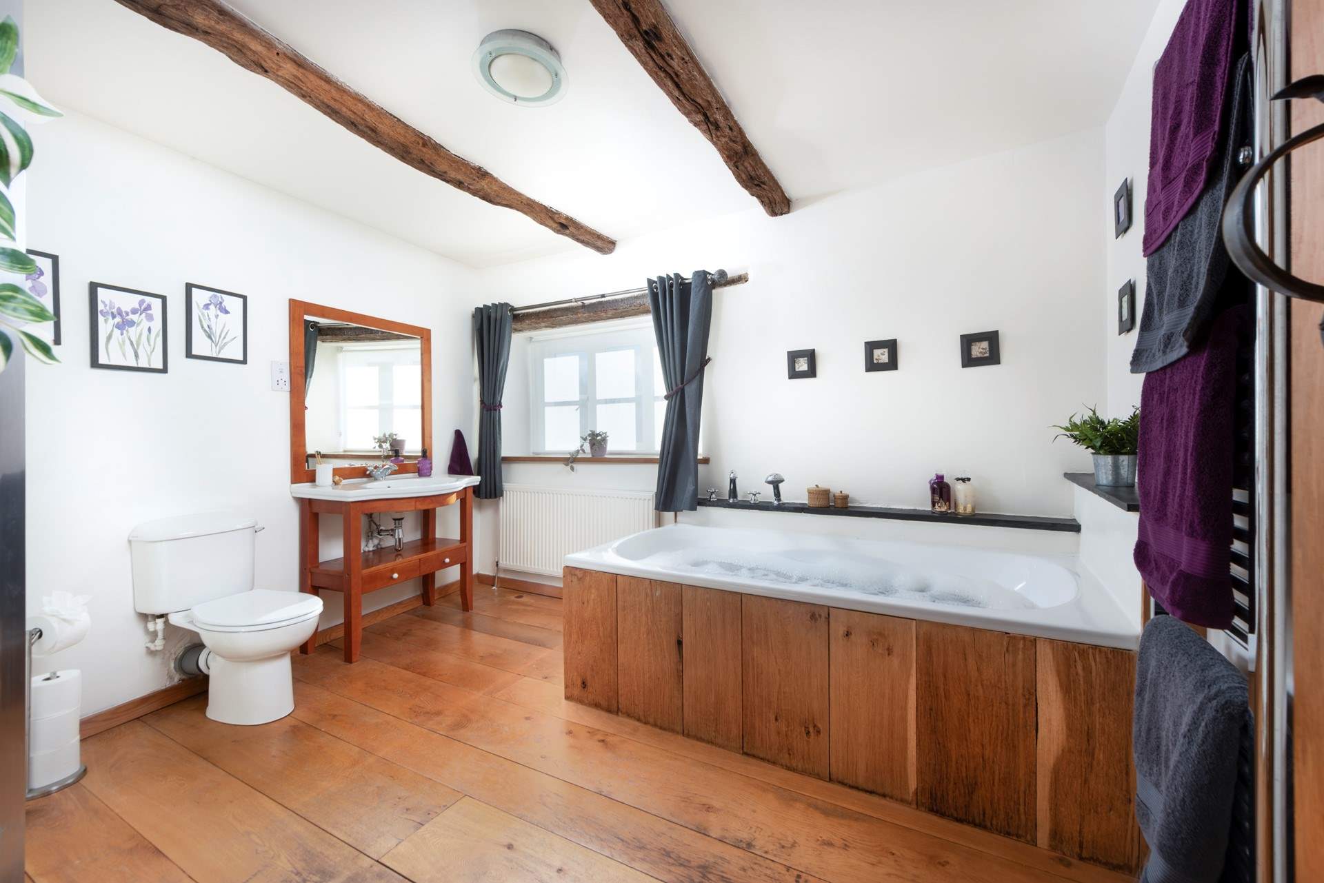 The en suite is huge, with a fabulous double ended bath...