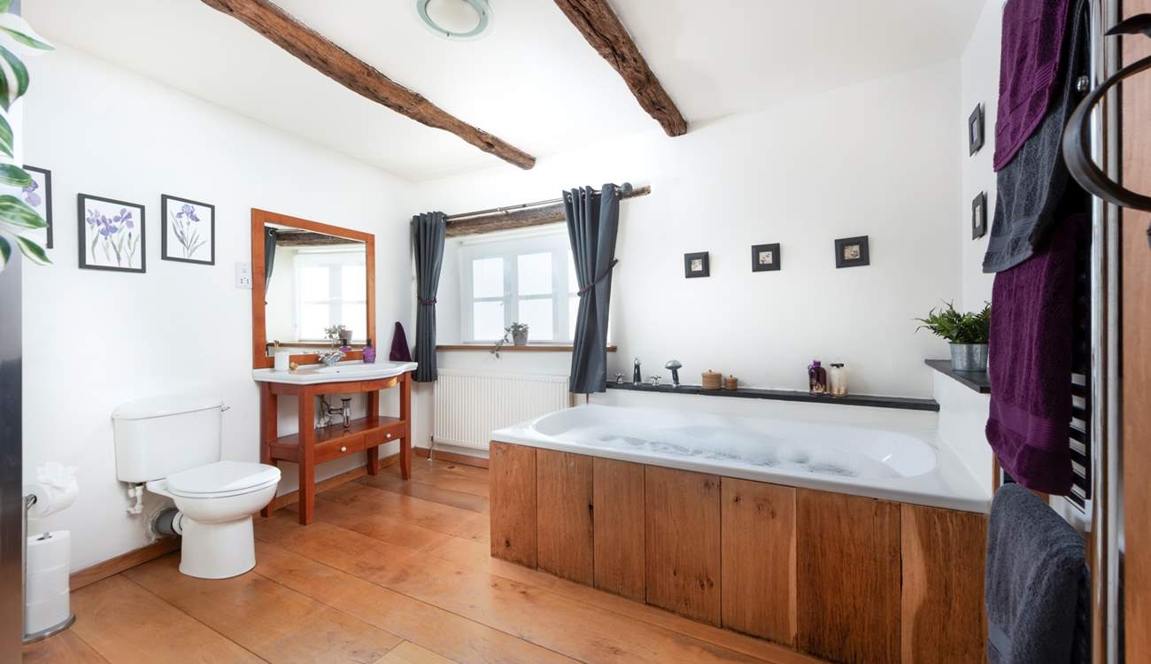 The en suite is huge, with a fabulous double ended bath...