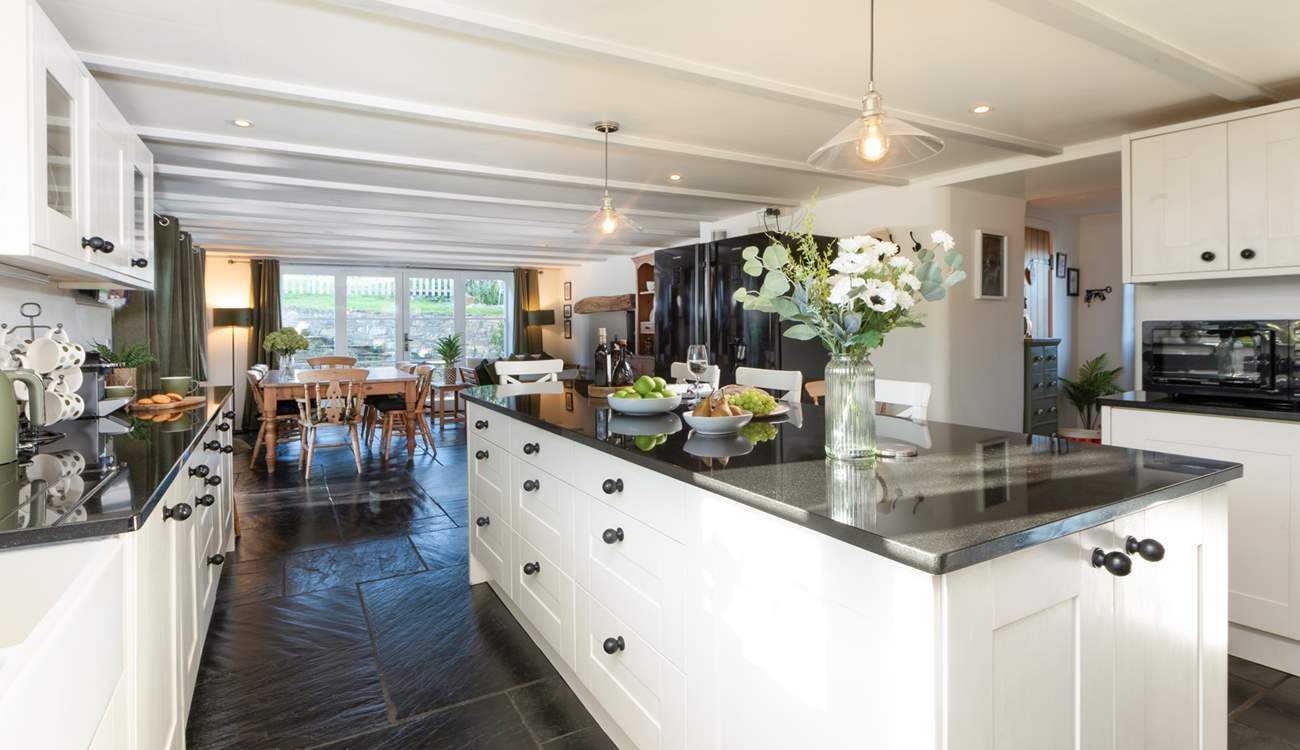 The kitchen/dining-room is sure to become the heart of the home.
