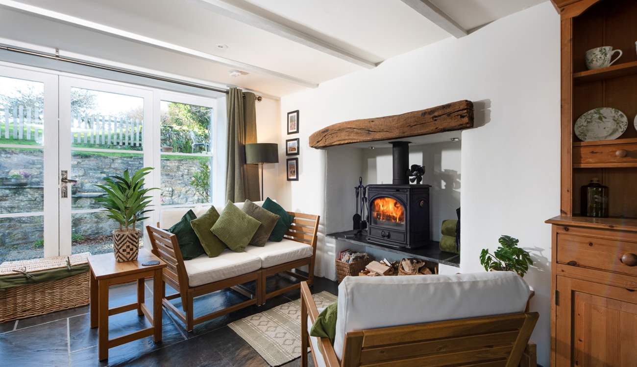 You can cosy up by the wood-burner on chillier days.