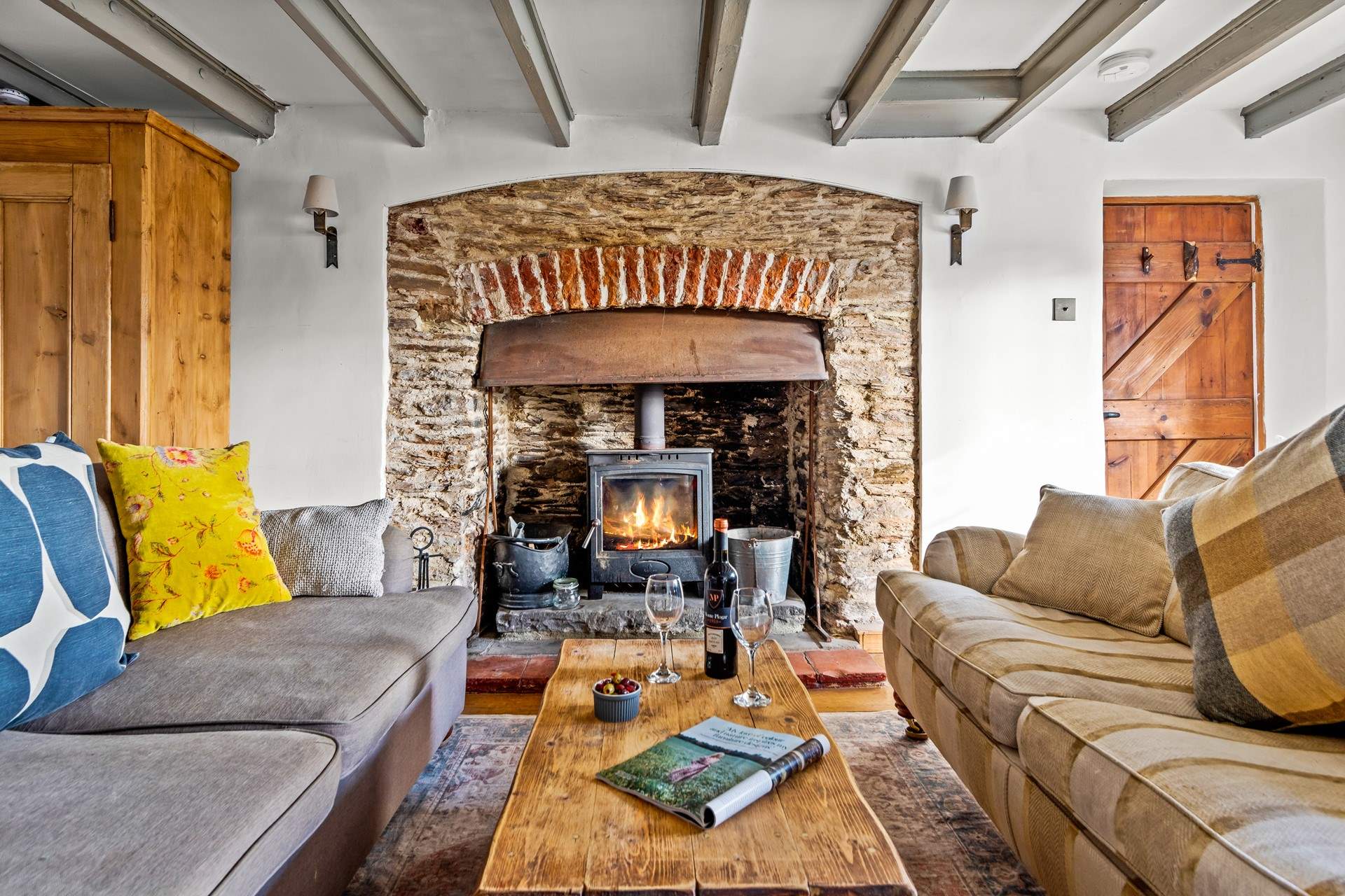 The sitting-room is the ideal space to snuggle up and relax in after a day of action and adventure.