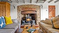 The sitting-room is the ideal space to snuggle up and relax in after a day of action and adventure.