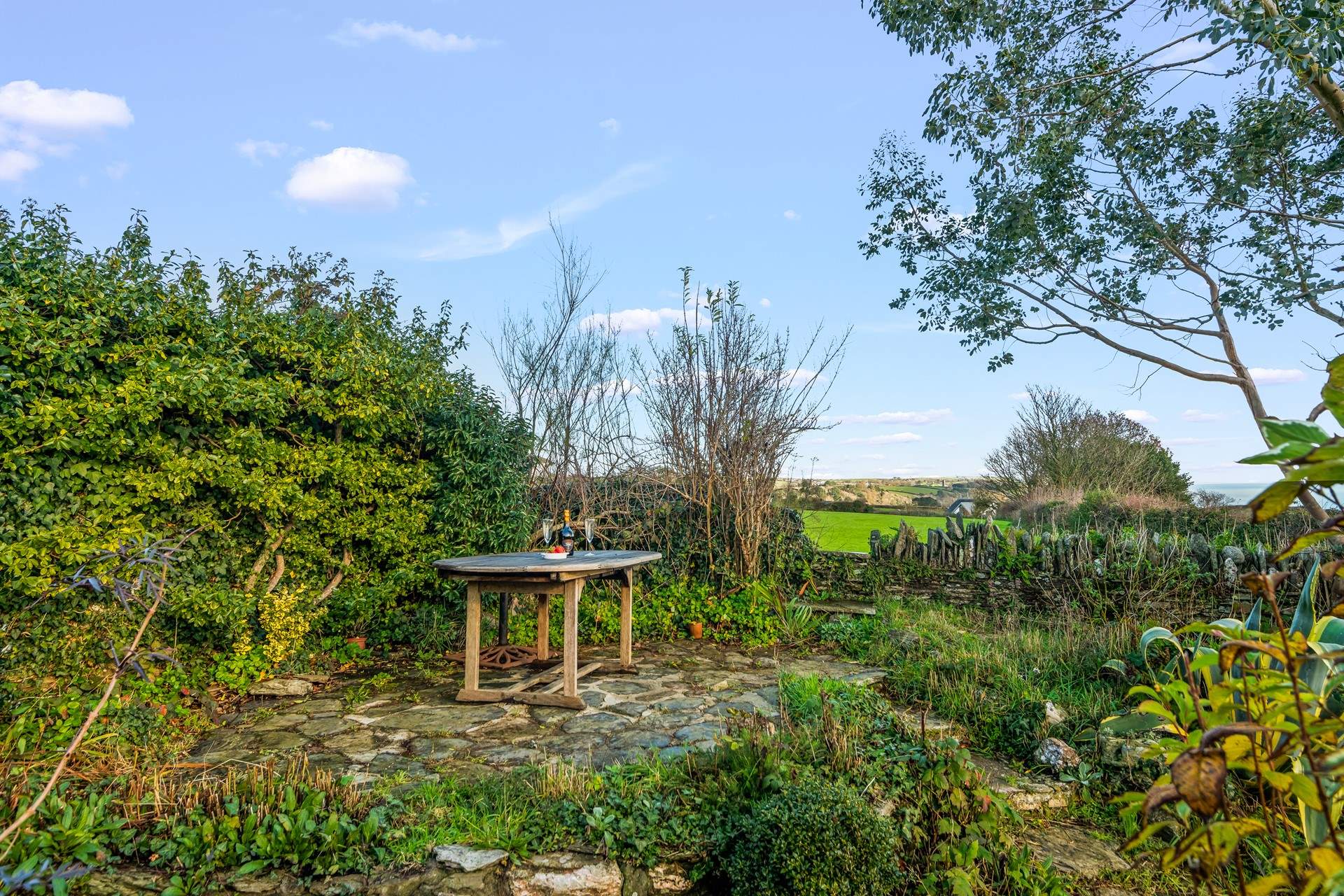 What a beautifully secluded and private spot to take in the stunning coastal views (there are chairs supplied).