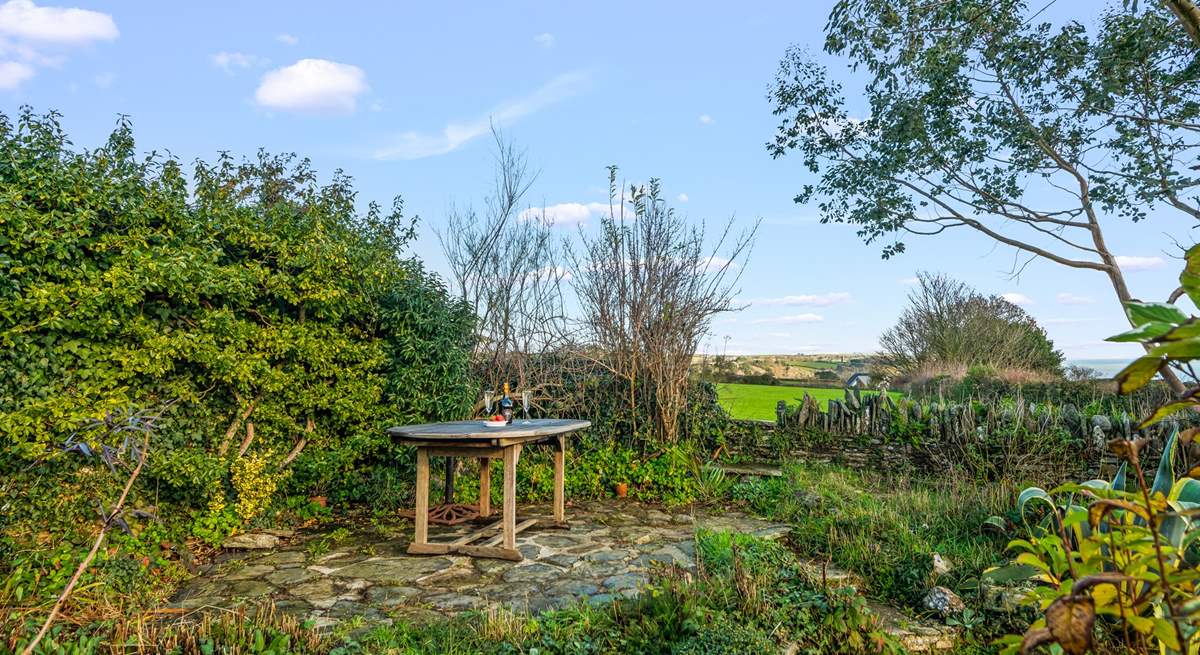 What a beautifully secluded and private spot to take in the stunning coastal views (there are chairs supplied).