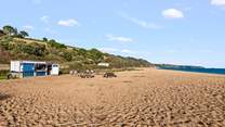 Strete Gate beach is just over a mile away and offers this beautiful expanse of beach and sea. 