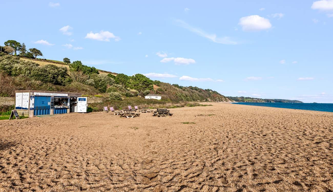 Strete Gate beach is just over a mile away and offers this beautiful expanse of beach and sea. 